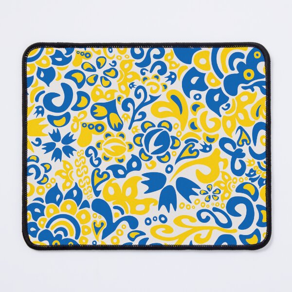 Item preview, Ukrainian flag colors and transparent folklore pattern designed and sold by CutieBlue.