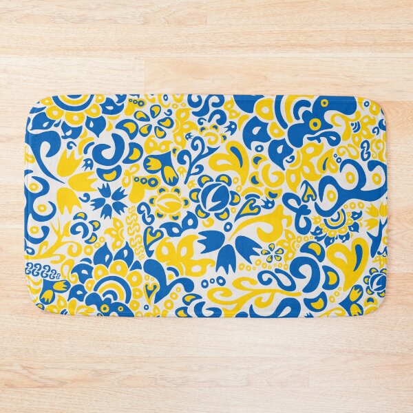 Item preview, Ukrainian flag colors and transparent folklore pattern designed and sold by CutieBlue.
