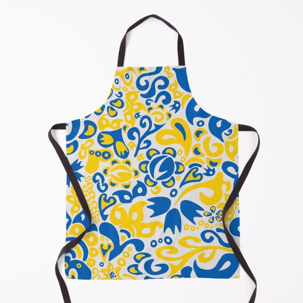 Item preview, Ukrainian flag colors and transparent folklore pattern designed and sold by CutieBlue.