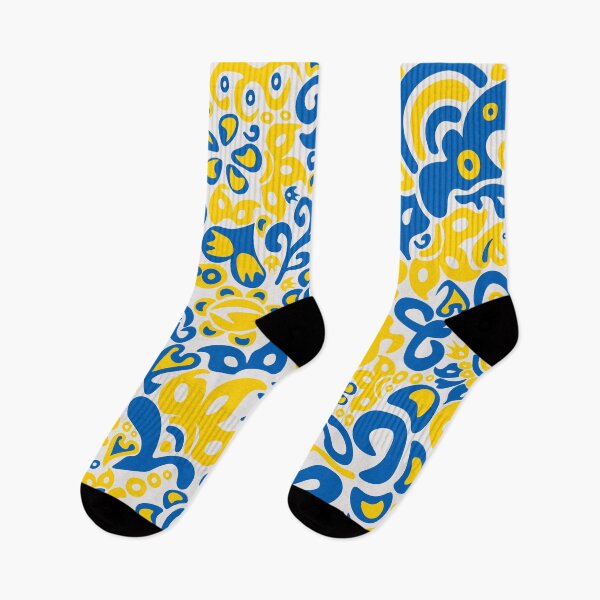 Item preview, Ukrainian flag colors and transparent folklore pattern designed and sold by CutieBlue.