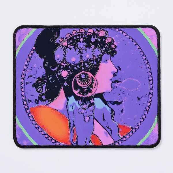 Item preview, Fresh faces. Violet pink lady (Alphonse Mucha) designed and sold by bekki smith.