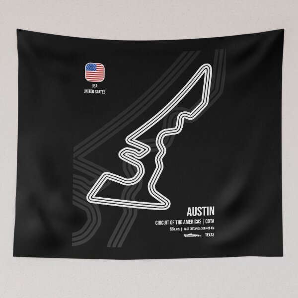 Item preview, Austin Race Track (B&W)  designed and sold by Mariel  Toigo.