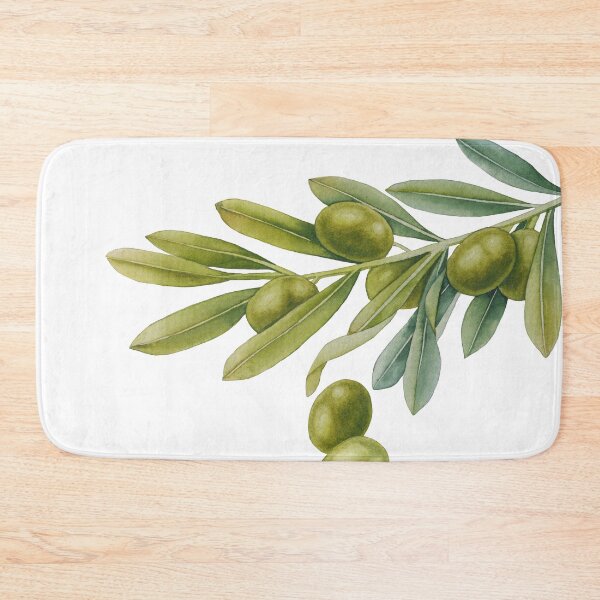 Item preview, Watercolor green olive branch designed and sold by Ekaterina Glazkova.