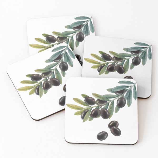 Item preview, Watercolor black olive branch designed and sold by Ekaterina Glazkova.