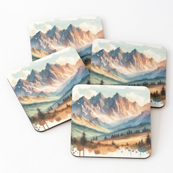 Item preview, Majestic mountain range in vibrant details designed and sold by cj-digital.
