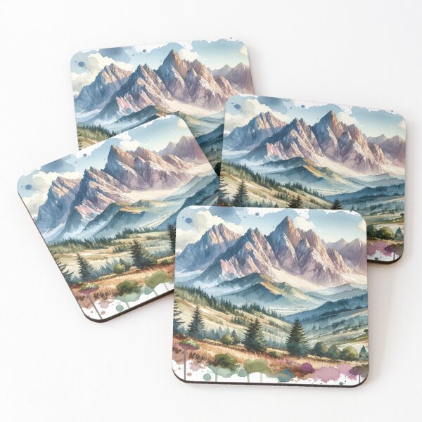 Item preview, Splendid mountain range in watercolor designed and sold by cj-digital.