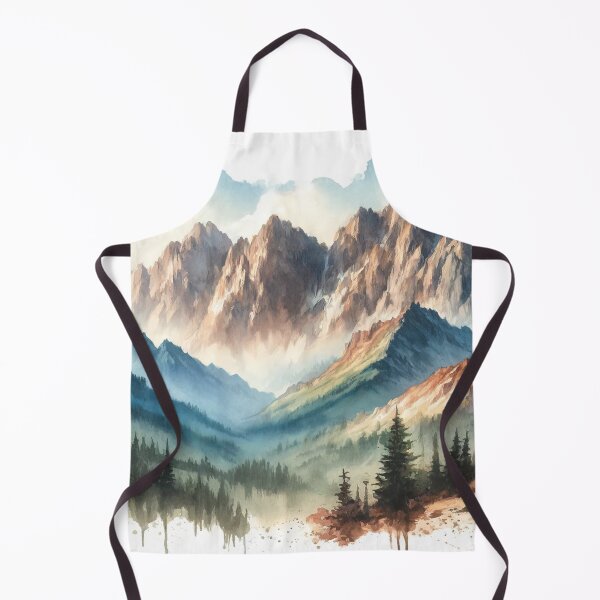 Item preview, Magnificent mountain range in watercolor designed and sold by cj-digital.