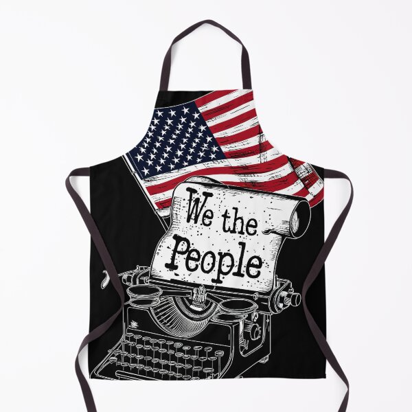 Item preview, We The People Typewriter with American Flag designed and sold by Quirky Shirts.