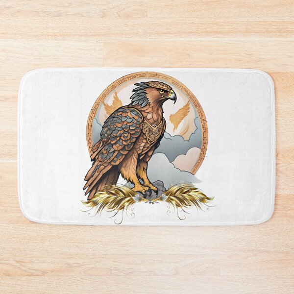 Item preview, Nordic Hawk Valfangr Hunter of the Slain Traditional Stylized Graphic Art designed and sold by dcohea.