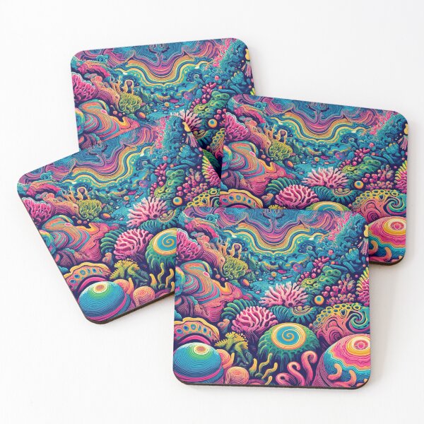 Item preview, Psychedelic underwater paradise designed and sold by MezkalArts.