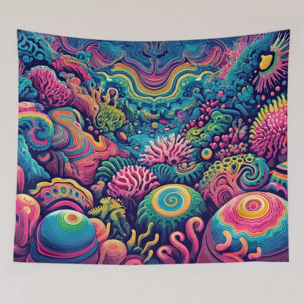 Item preview, Psychedelic underwater paradise designed and sold by MezkalArts.