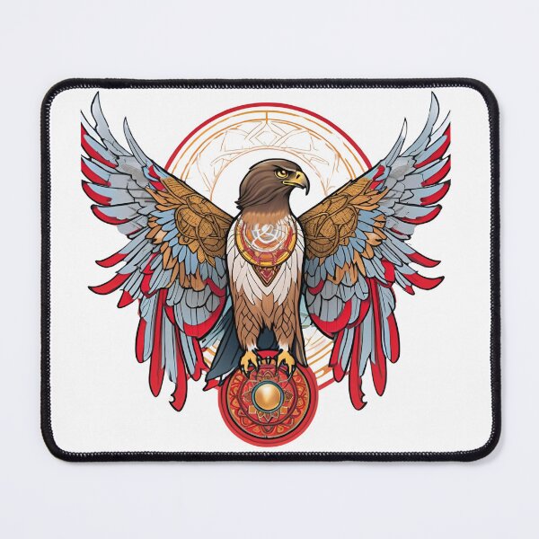 Item preview, Nordic Hawk Valfangr Hunter of the Slain Traditional Stylized Graphic Art designed and sold by dcohea.