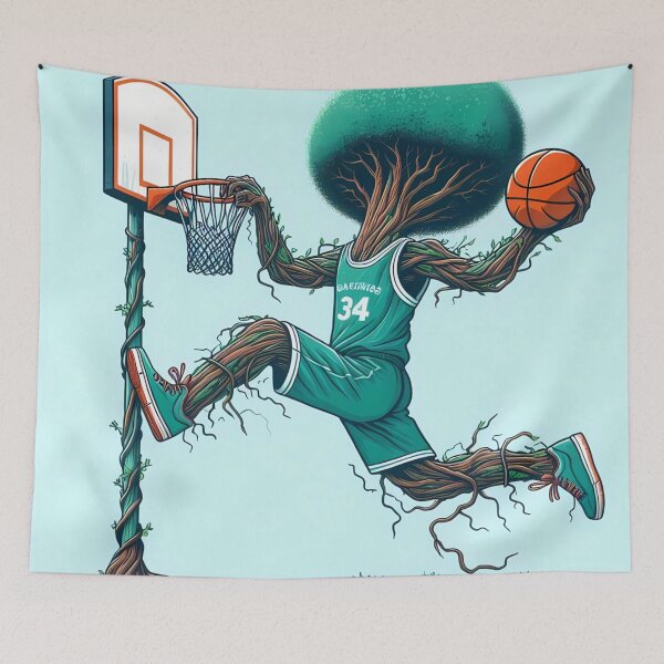 Item preview, Nature's Dunk: The Tree Basketball Player designed and sold by aminz4.