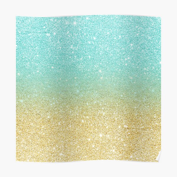 Blue Glitter Ombre Posters for Sale | Redbubble