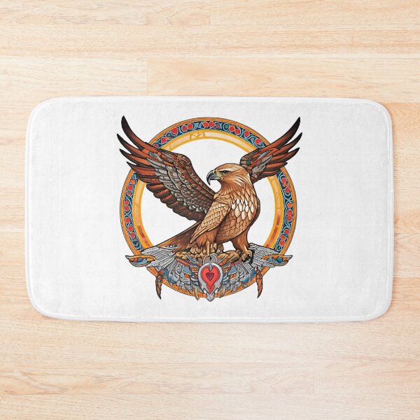 Item preview, Nordic Hawk Valfangr Hunter of the Slain Traditional Stylized Graphic Art designed and sold by dcohea.