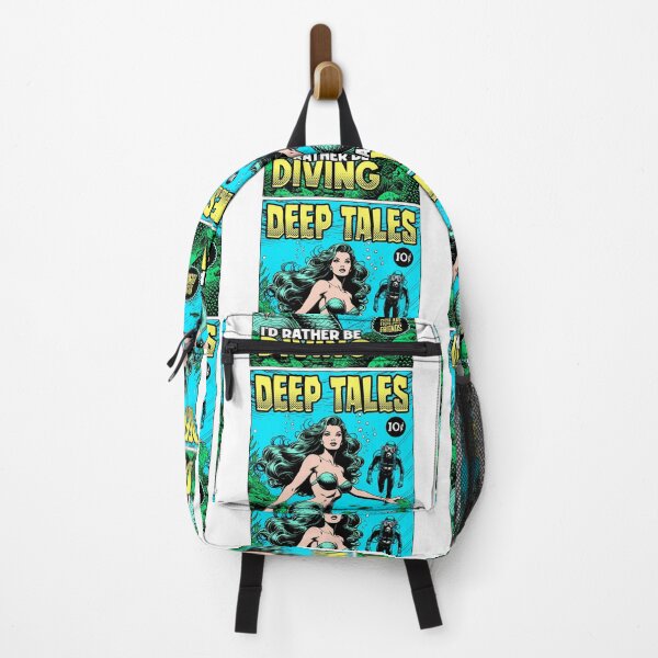 Item preview, Funny Diver Deep Tales Mermaid Scuba Diving Vintage Comic designed and sold by GrandeDuc.