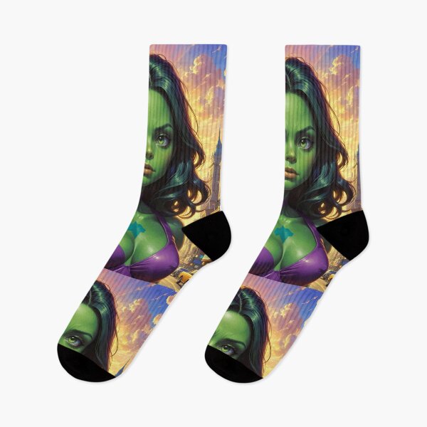 Item preview, Green Anime Mutant Alien Superhero Girl designed and sold by TheArtOfPat.