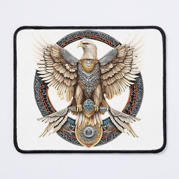 Item preview, Nordic Eagle Hrafnaugur Raven Eyed Traditional Stylized Graphic Art designed and sold by dcohea.