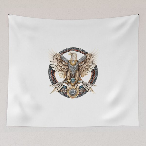 Item preview, Nordic Eagle Hrafnaugur Raven Eyed Traditional Stylized Graphic Art designed and sold by dcohea.