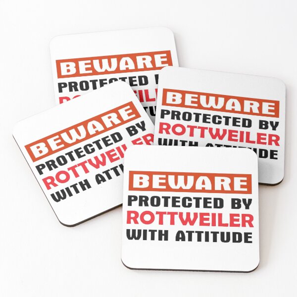 Item preview, Beware Protected by Rottweiler With Attitude designed and sold by 123ks.