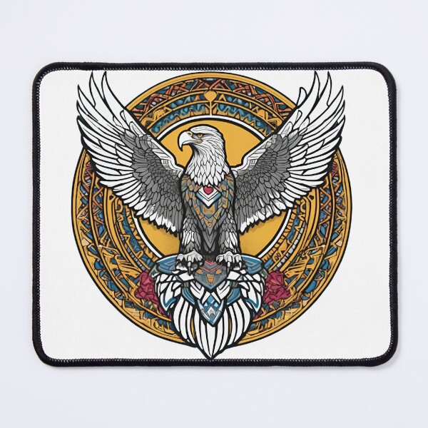 Item preview, Nordic Eagle Hrafnaugur Raven Eyed Traditional Stylized Graphic Art designed and sold by dcohea.