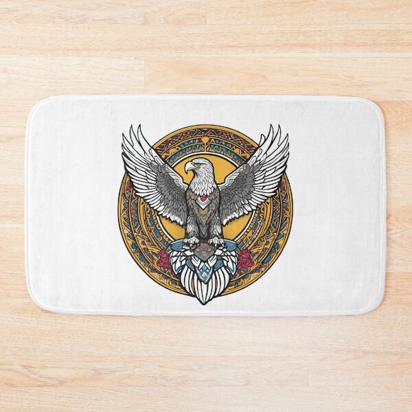 Item preview, Nordic Eagle Hrafnaugur Raven Eyed Traditional Stylized Graphic Art designed and sold by dcohea.