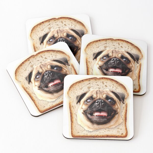 Item preview,  Pug. Dog and bread designed and sold by Anastasiia Yurevych.