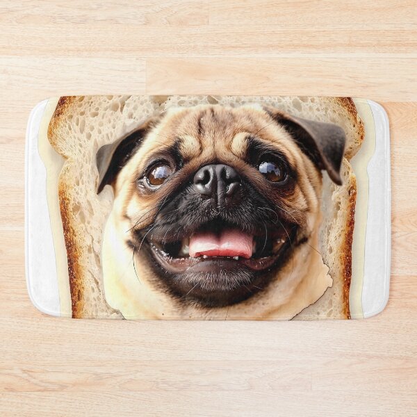 Item preview,  Pug. Dog and bread designed and sold by Anastasiia Yurevych.