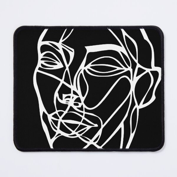 Item preview, White Face Abstract Line Art designed and sold by sheprint.