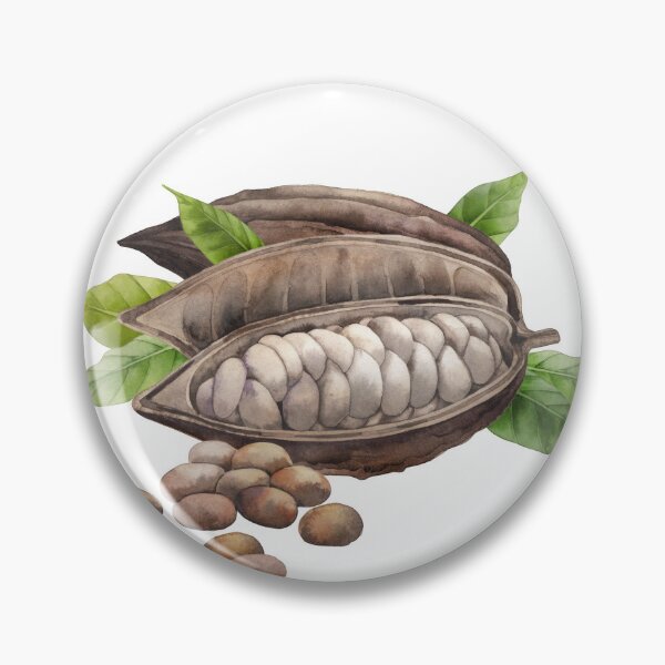 Item preview, Watercolor dried cocoa fruit  designed and sold by Ekaterina Glazkova.