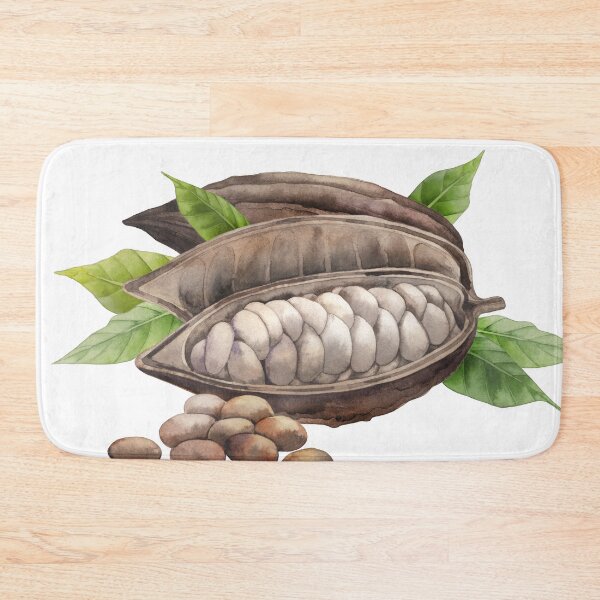Item preview, Watercolor dried cocoa fruit  designed and sold by Ekaterina Glazkova.