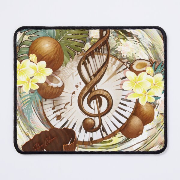 Item preview, tropical coconut musical note  designed and sold by Hen-C-Art.