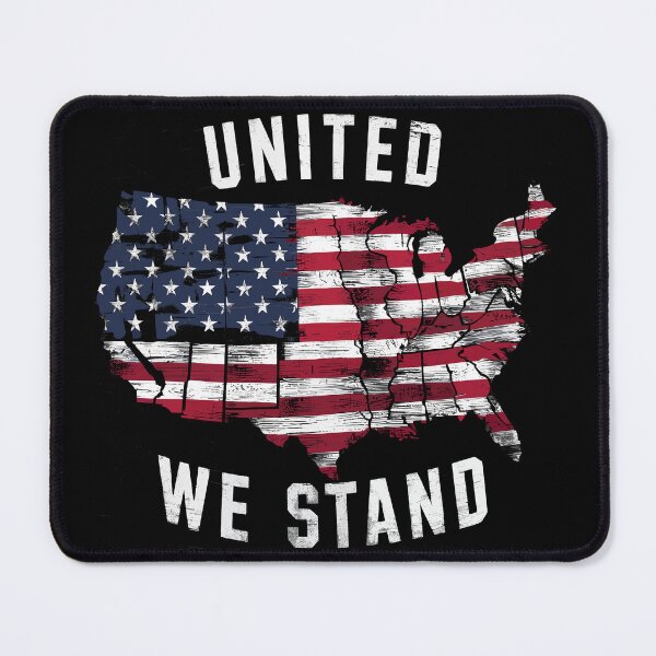 Item preview, United We Stand American Flag Map Design designed and sold by Quirky Shirts.