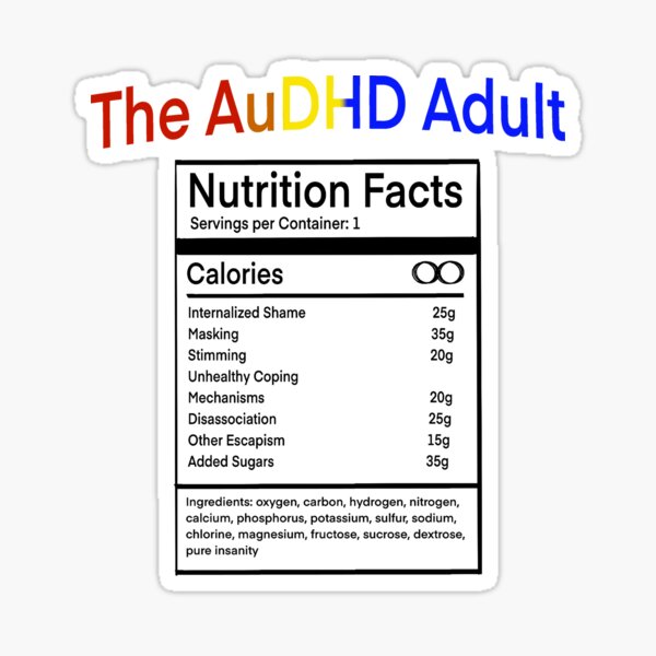The AuDHD Adult Sticker