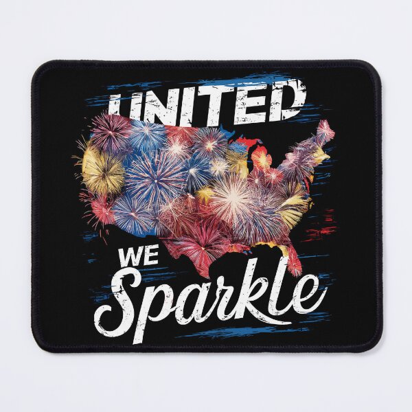 Item preview, United We Sparkle Fireworks USA Map Design designed and sold by Quirky Shirts.