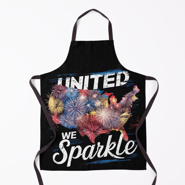 Item preview, United We Sparkle Fireworks USA Map Design designed and sold by Quirky Shirts.