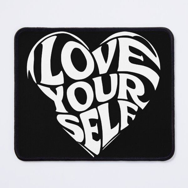 Item preview, Copie de Love your self white typography in a heart shape designed and sold by JonathanP514.