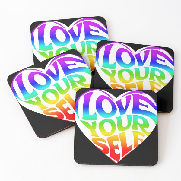 Item preview, Love your self 7 colors typography in a heart shape designed and sold by JonathanP514.