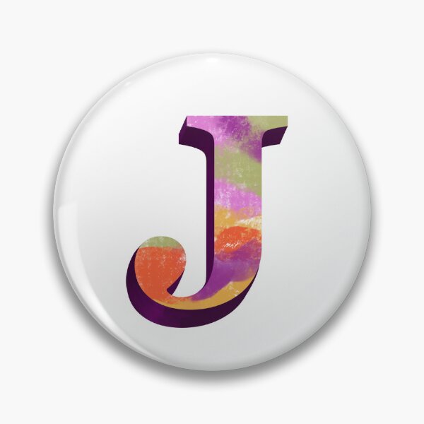 Item preview, Vibrant J Monogram designed and sold by PaperRies.