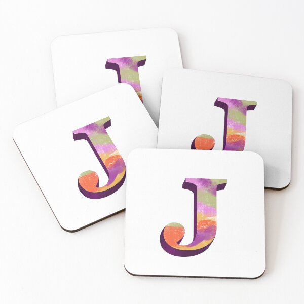 Item preview, Vibrant J Monogram designed and sold by PaperRies.