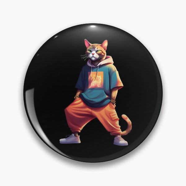 Item preview, Orange Oldchool Hip Hop Cat  designed and sold by Esdojot-.
