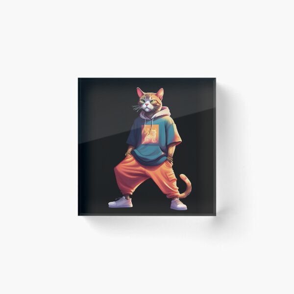 Item preview, Orange Oldchool Hip Hop Cat  designed and sold by Esdojot-.
