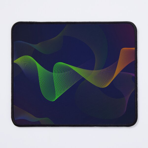 Item preview, Aesthetic colorful waves on blue background designed and sold by OooPstudio.