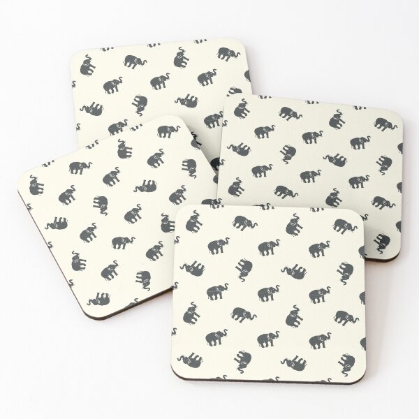 Item preview, Indian Elephant art in cream and black  designed and sold by Anisha  Vaz.