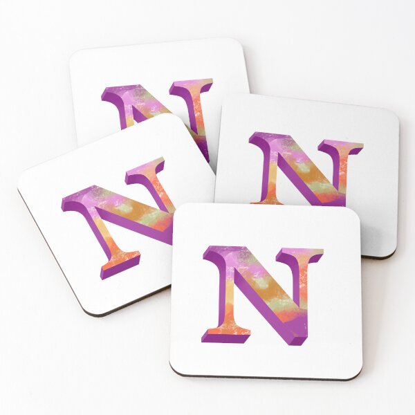 Item preview, Vibrant N Monogram designed and sold by PaperRies.