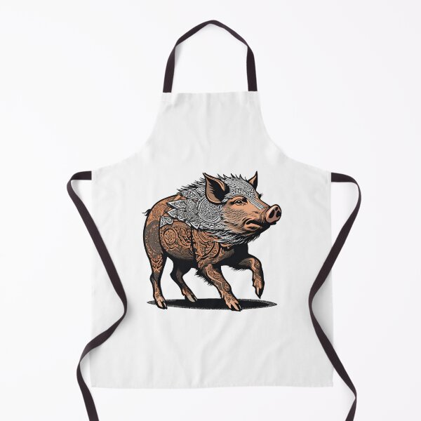 Item preview, Nordic Wild Boar Hildisvíni Battle Swine Traditional Stylized Graphic Art designed and sold by dcohea.