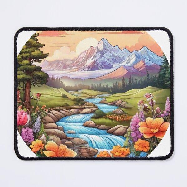 Item preview, Discover the Beauty of Flowers, Trees, and Mountains in This Detailed Artwork (1472) designed and sold by WASjourney.