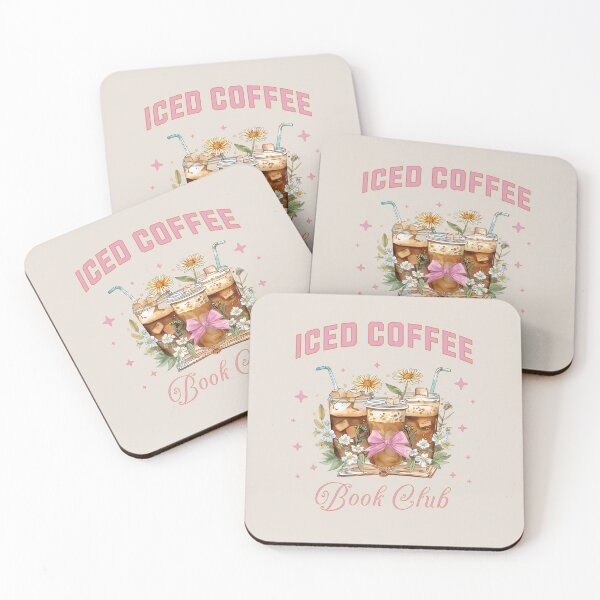 Item preview, Iced Coffee Book Club in Coquette Style designed and sold by CozyLightsStore.