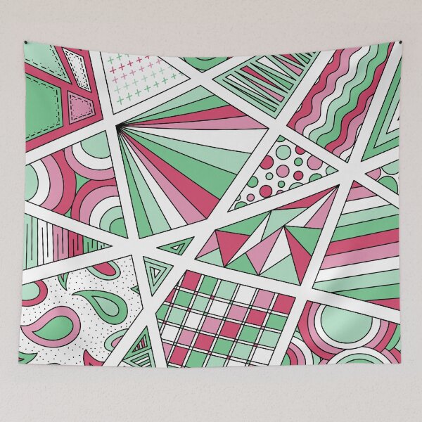 Item preview, Abrosexual Abro Pride Zen Doodle Flag Modern Abstract  designed and sold by JoyfulJen.