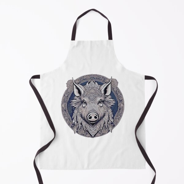 Item preview, Nordic Wild Boar Hildisvíni Battle Swine Traditional Stylized Graphic Art designed and sold by dcohea.